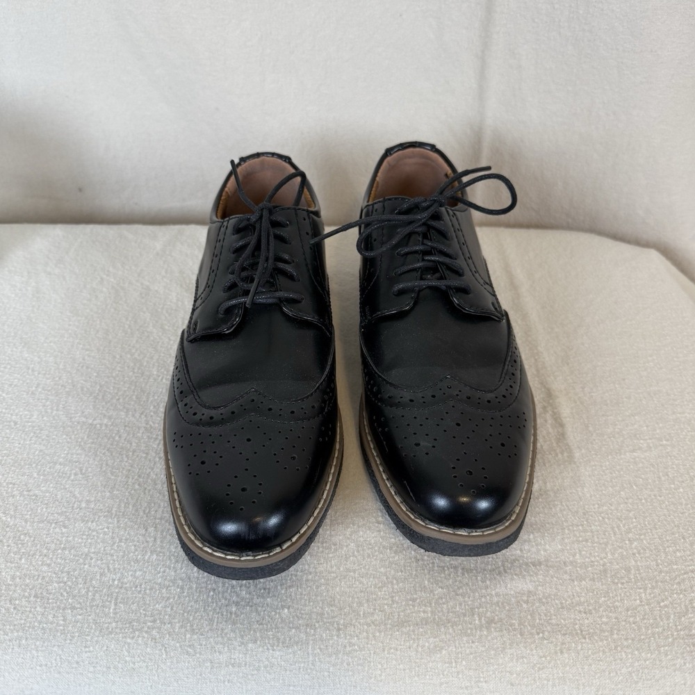 Deer Stags Joel Black Wing Tips‎ 6M Comfort